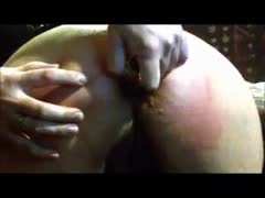My milf white wife's butt plug in her filthy butt aperture as she's in bed